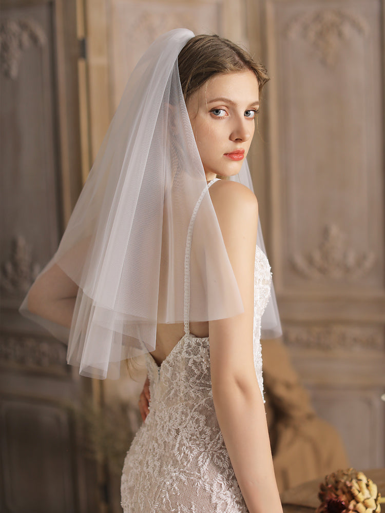 Tulle Wedding Bridal Veil Midi Length V813xmj