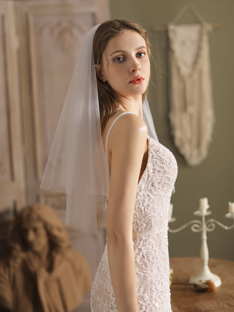 Tulle Wedding Bridal Veil Midi Length V813xmj