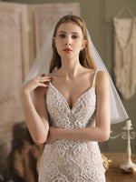 Tulle Wedding Bridal Veil Midi Length V813xmj