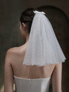 Dotted Bowtie Lovely Tulle Wedding Bridal Veil V839xmj