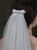 Dotted Bowtie Lovely Tulle Wedding Bridal Veil V839xmj