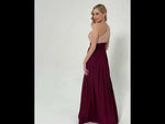 Cabernet One-Shoulder Sleeveless Chiffon Sequin Maxi Bridesmaid Dress