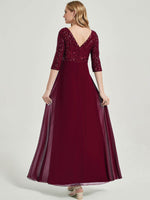 Sequined gown with sleeves Formal Dress-Lowa