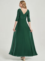 Sequined gown with sleeves Formal Dress-Lowa