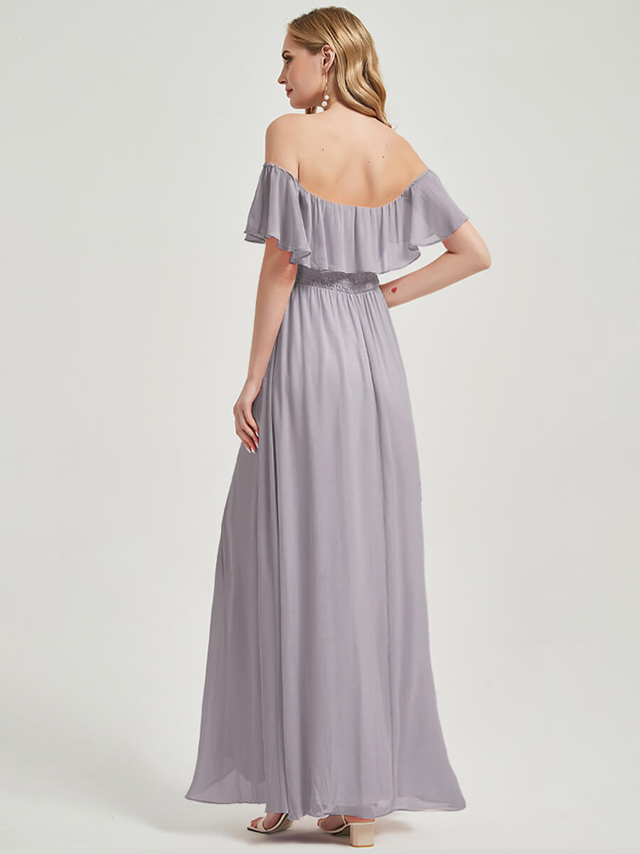 2 Ways Convertible Chiffon Bridesmaid Dress Iris