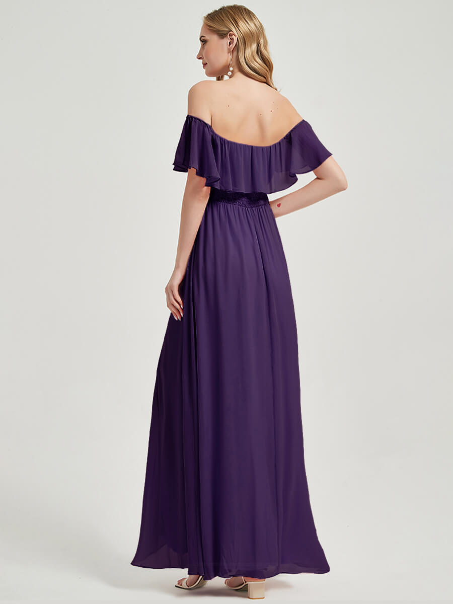 2 Ways Convertible Chiffon Bridesmaid Dress Iris