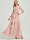 Dusty Pink Sleeveless Bridesmaid Dress-Flori