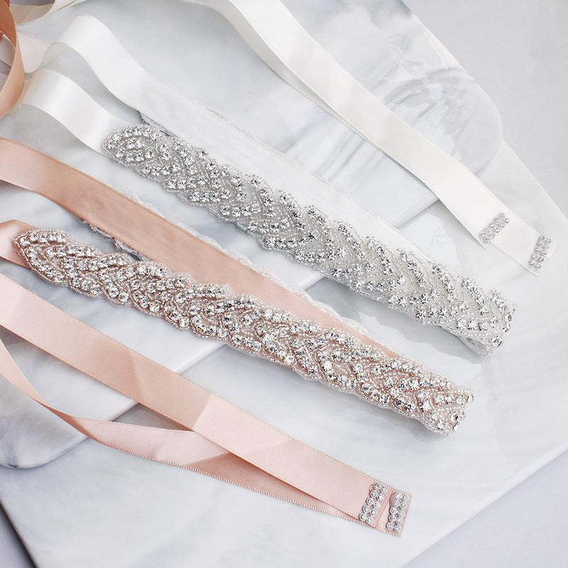 Worn To Love Hand-studded Sashes Crystal Retro Diamond Wedding Dress Waist Chain Bridal Accessories