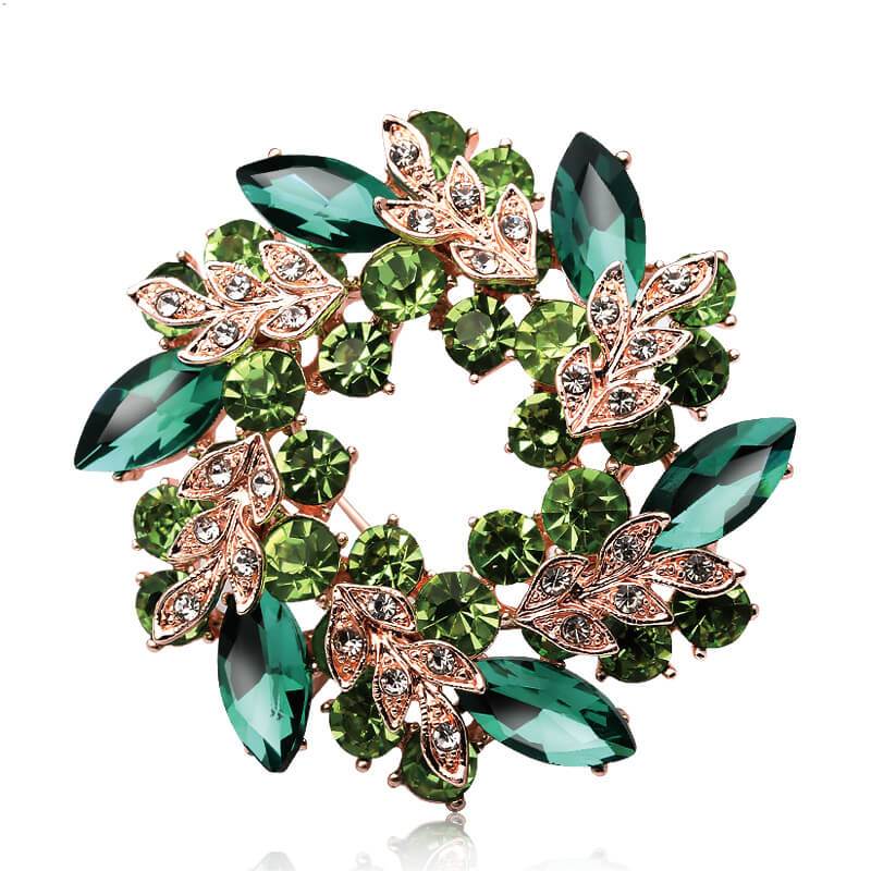Worn To Love Bauhinia Crystal Wedding Dresses Brooch Cardigan Pin Ornament Jewelry Rhinestones Pin
