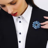Worn To Love Vintage Alloy Crystal Round Brooch Charming  Rhinestone Pin For Wedding Evening Party