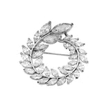 Worn To Love Olive Branch Alloy Brooch With Zirconite Wedding Brooch Pin Jewelry Accessorise