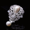 Worn To Love Court-style Vintage Alloy Imitation Pearls Wedding Brooch With Zirconite Rhinestones