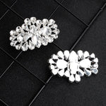 Worn To Love 1 Pair Detachable Oval Rhinestone Shoe Clip Wedding Shoes Buckle Accessories