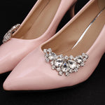 Worn To Love 1 Pair Rhinestones Shoe Buckles Elegant Bride Wedding Shoes Buckle Flower Jewelry