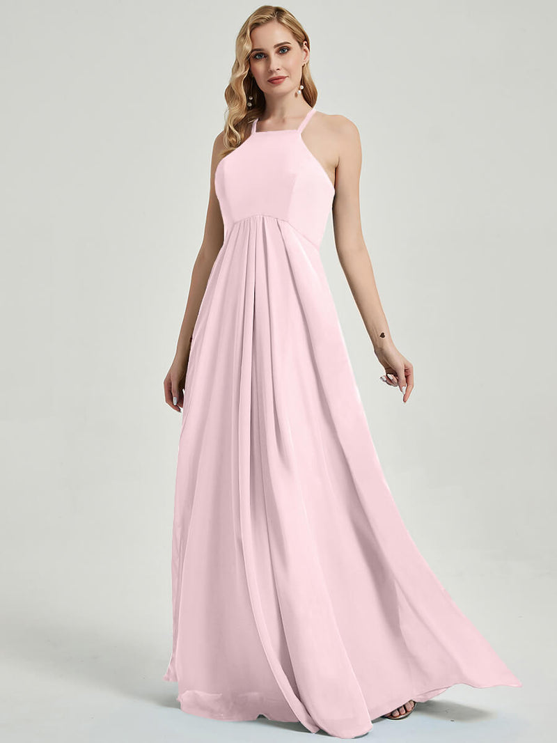 Blush Chiffon Bridesmaid Dress Sarah