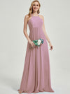 Floor length halter neckline Bridesmaid Dress