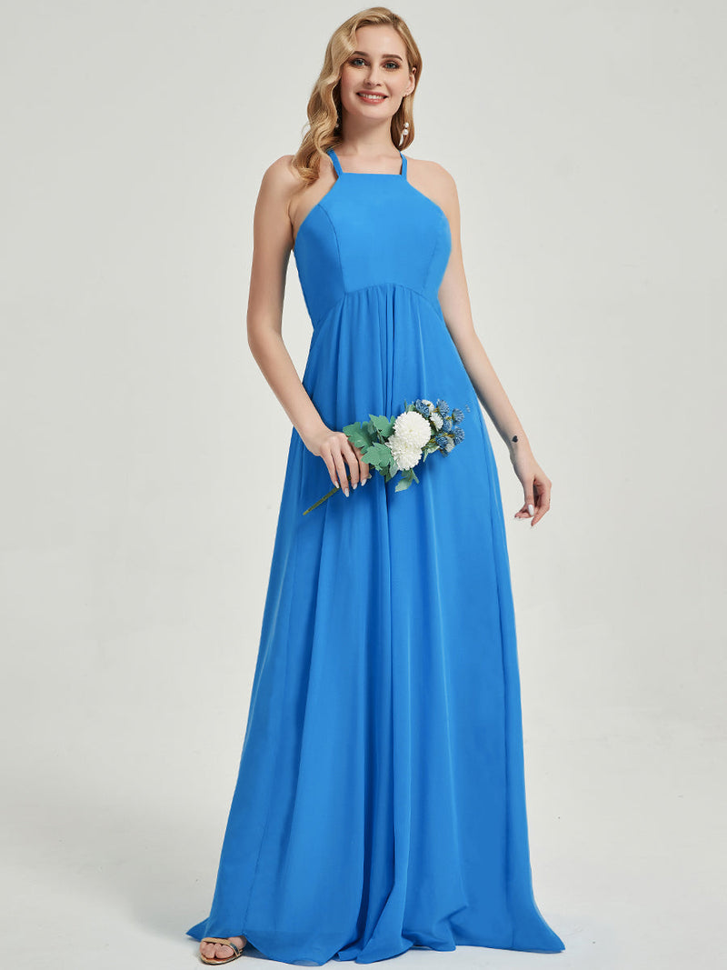Water Blue Chiffon Bridesmaid Dress Sarah