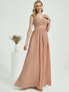 Floor Length Champagne Rose  Bridesmaid Dress Raanana