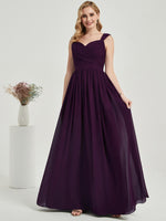 Plum Chiffon Bridesmaid Dress Raanana