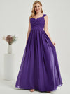 Royal Purple Chiffon Bridesmaid Dress Raanana Media 1 of 5
