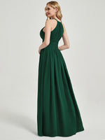 Floor Lengh Emerald Green Chiffon Bridesmaid Dress Belinda