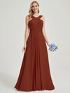 Rusty Red Chiffon Bridesmaid Kaytlyn