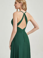Floor length alluring open back with a keyhole Bridesmaid Dress