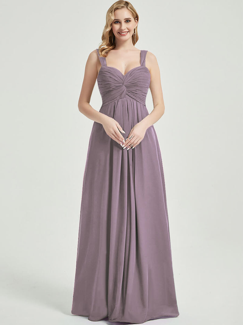 Dusk Chiffon Fabric Bridesmaid Dress