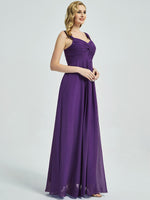 Royal Purple Bridesmaid Dress With A-line Silhouette