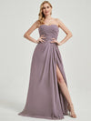 Abigail-Floor-Length Dusk With Side Slits Bridesmaid Dress