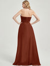 Rusty Red Chiffon Bridesmaid Dress Abigail