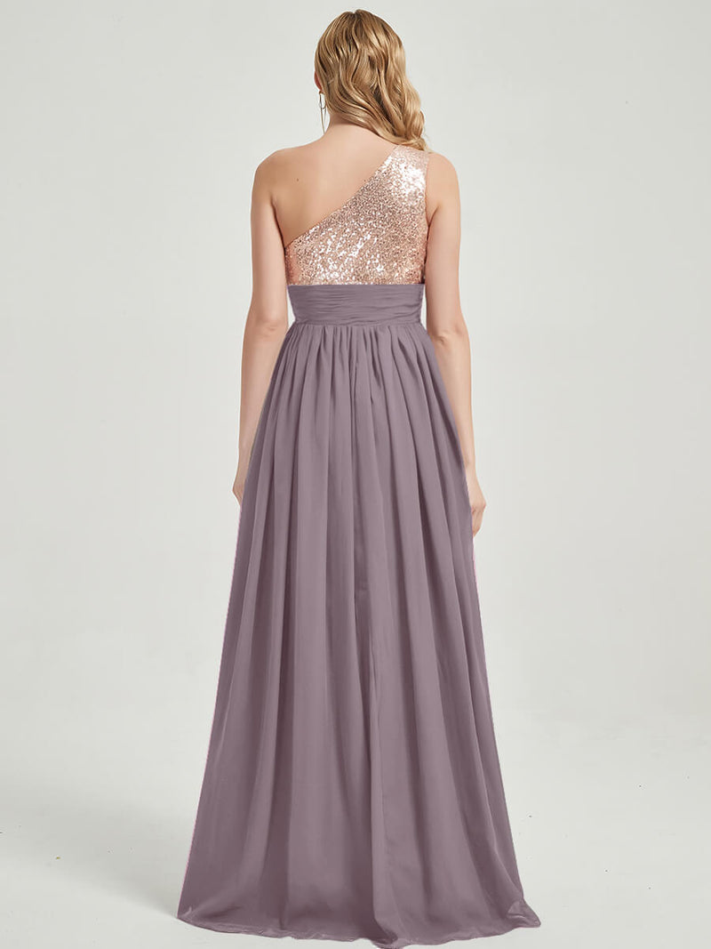 Dusk Sequined Chiffon Bridesmaid Dress - Sidney