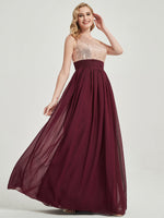 English Rose Sequined Chiffon Bridesmaid Dress - Sidney