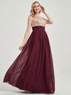 Stormy One-Shoulder Sequin Chiffon Floor Length Bridesmaid Dress