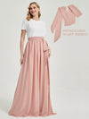 Dusty Pink Chiffon Separates Rustic Bridesmaid Dress