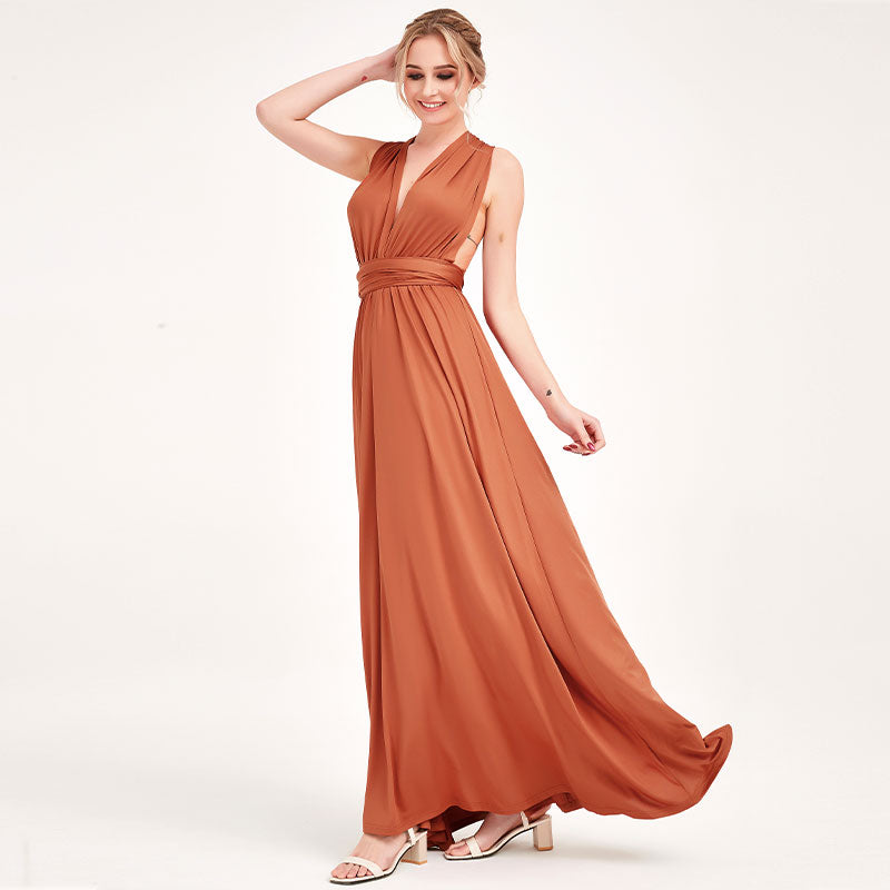 Burnt Orange Infinity Bridesmaid Dress Maxi Dresses