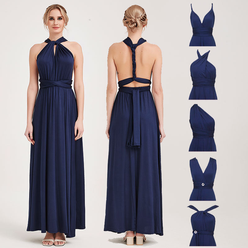 Navy Blue Infinity Dresses,Convertible Dresses, Multiway