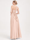 Pearl Pink CONVERTIBLE Chiffon Bridesmaid Dress-CHRIS