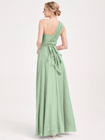 Sage Green CONVERTIBLE Chiffon Bridesmaid Dress-CHRIS