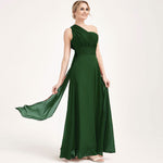 Dark Green CONVERTIBLE Chiffon Bridesmaid Dress-CHRIS