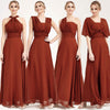 Rusty Red CONVERTIBLE Chiffon Bridesmaid Dress-CHRIS