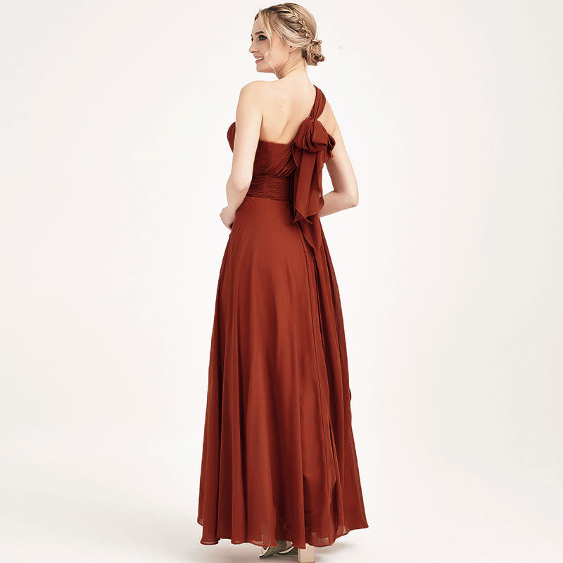 Rusty Red CONVERTIBLE Chiffon Bridesmaid Dress-CHRIS