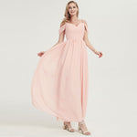 Pearl Pink Pleated Bridesmaid Dress Ellen
