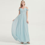 Mist Pleated Pleated Bridesmaid Dress Ellen