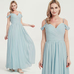 Mist Pleated Pleated Bridesmaid Dress Ellen