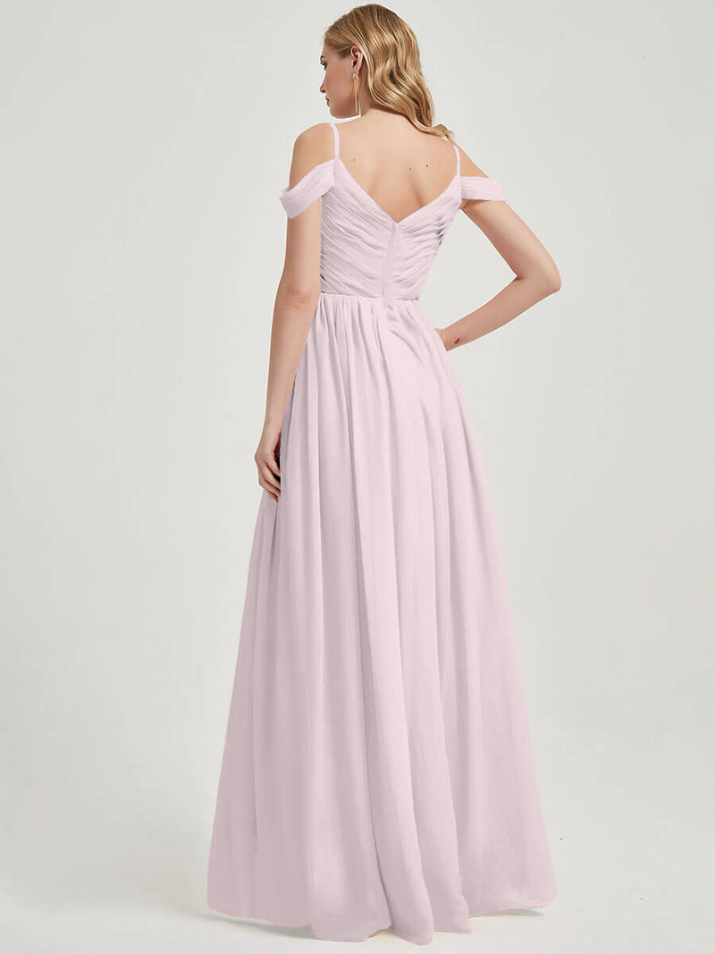 Pale Rose Pleated Pleated Bridesmaid Dress Ellen