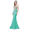 Plus Size Mermaid Bridesmaid Dress Gold Appliques Agua-Lynne