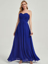 Royal Blue Strapless Empire Chiffon Bridesmaid Dress-Leela