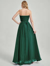 Emerald Green Long Chiffon Maternity Bridesmaid Dress-Leela