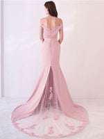 Dusty Pink Beaded Mermaid Bridesmaid Dresses Party Gowns